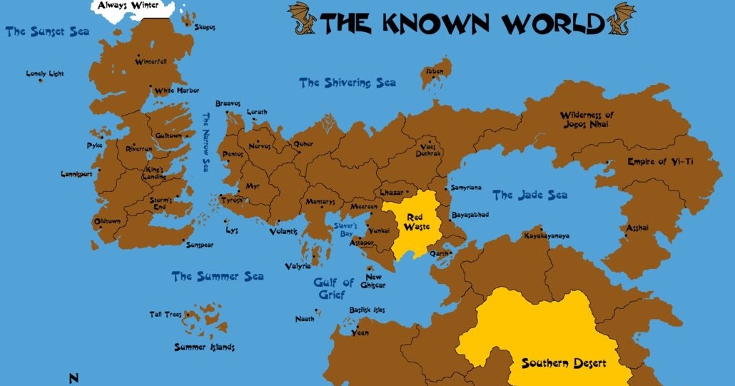 Game Of Thrones Map Braavos