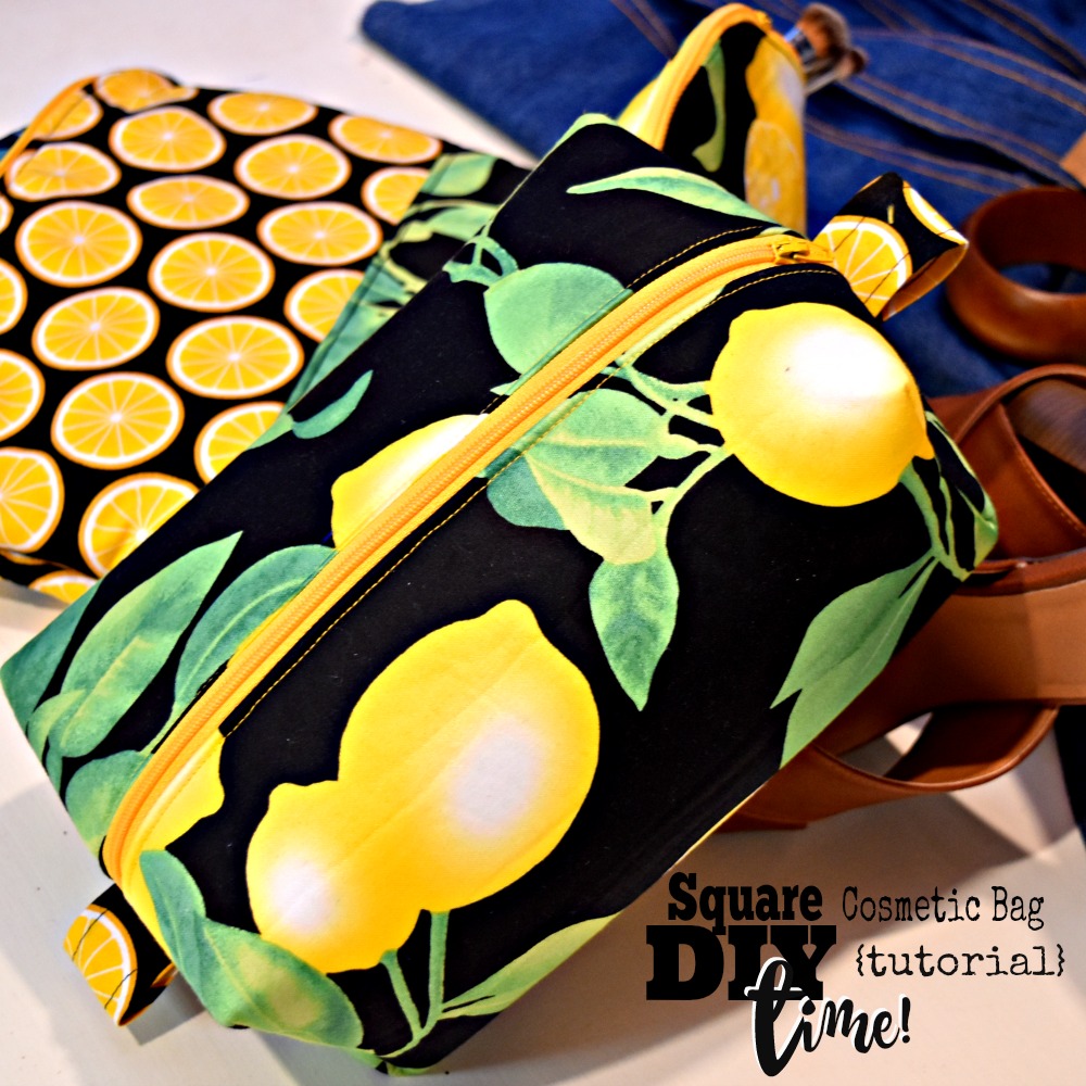 DIY Square Cosmetic Zipper Bag & Lemons! [Tutorial] That Black Chic