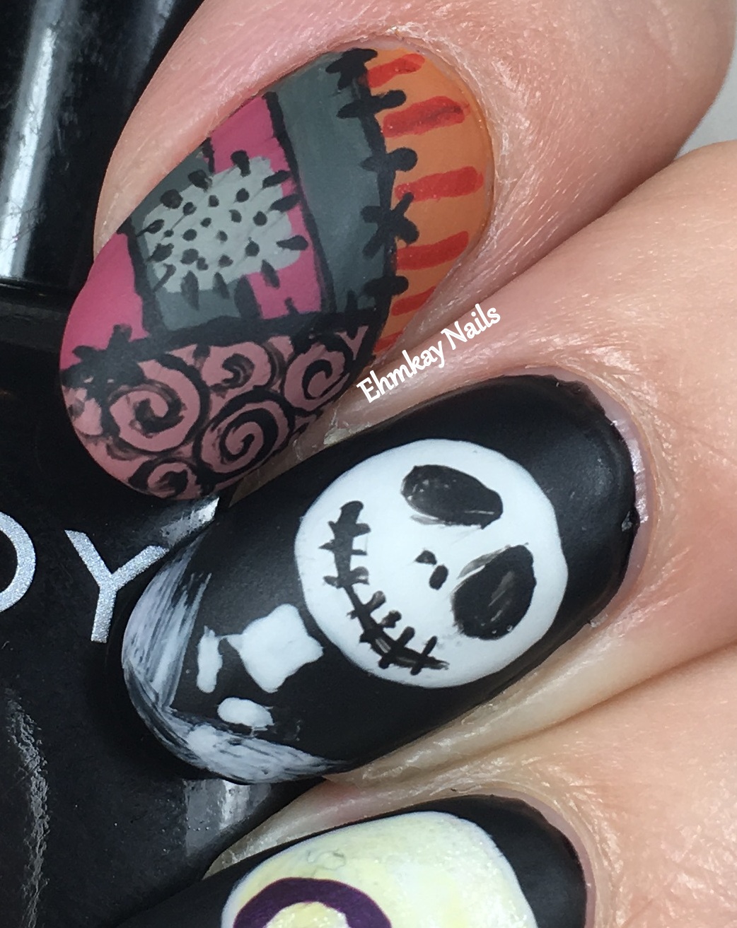 Ehmkay Nails 13 Days Of Halloween Nail Art Nightmare Before Christmas Art