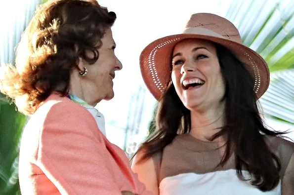 Queen Silvia. Princess Madeleine has been living in Florida. Princess Sofia wore Hugo Boss Kaleva sleeveless dress