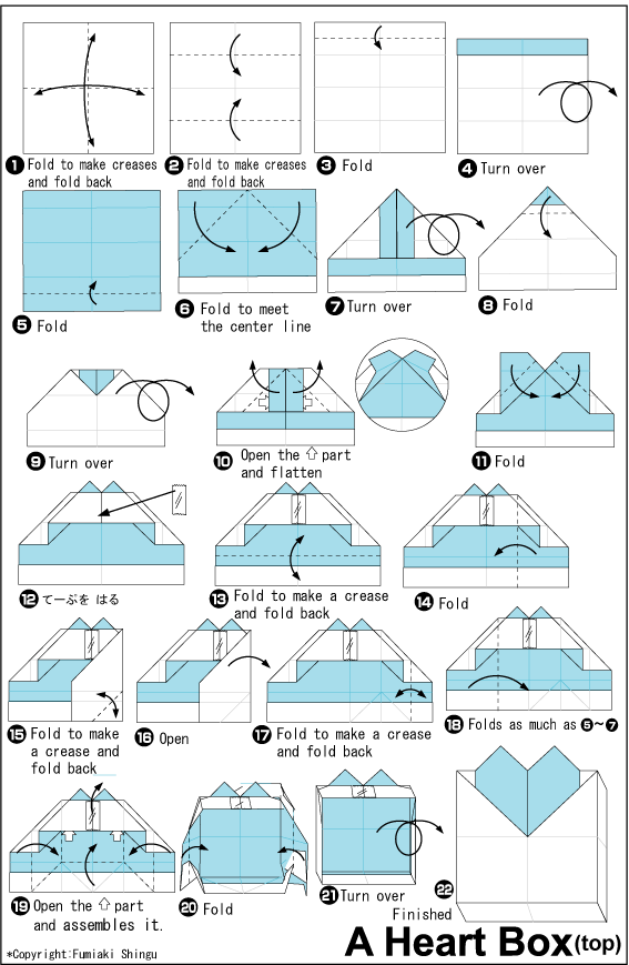 Heart Box Easy Origami Instructions For Kids