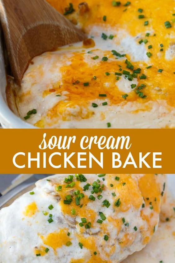 Sour Cream Chicken Bake Food Inspiration Healthy