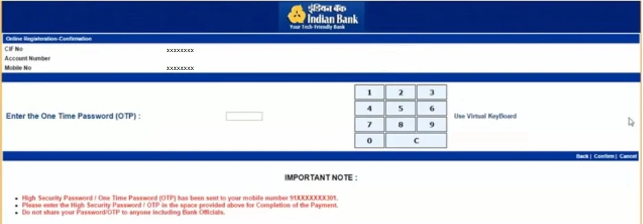 Spectacular Secure Indian Bank Net Banking Login Artwork for Mobile