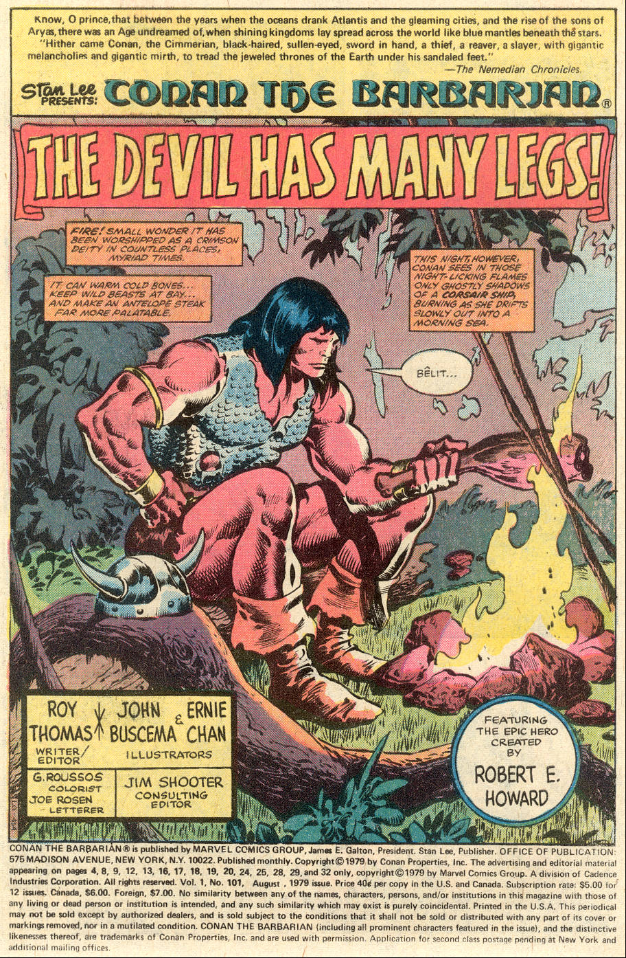 Read online Conan the Barbarian (1970) comic -  Issue #101 - 2