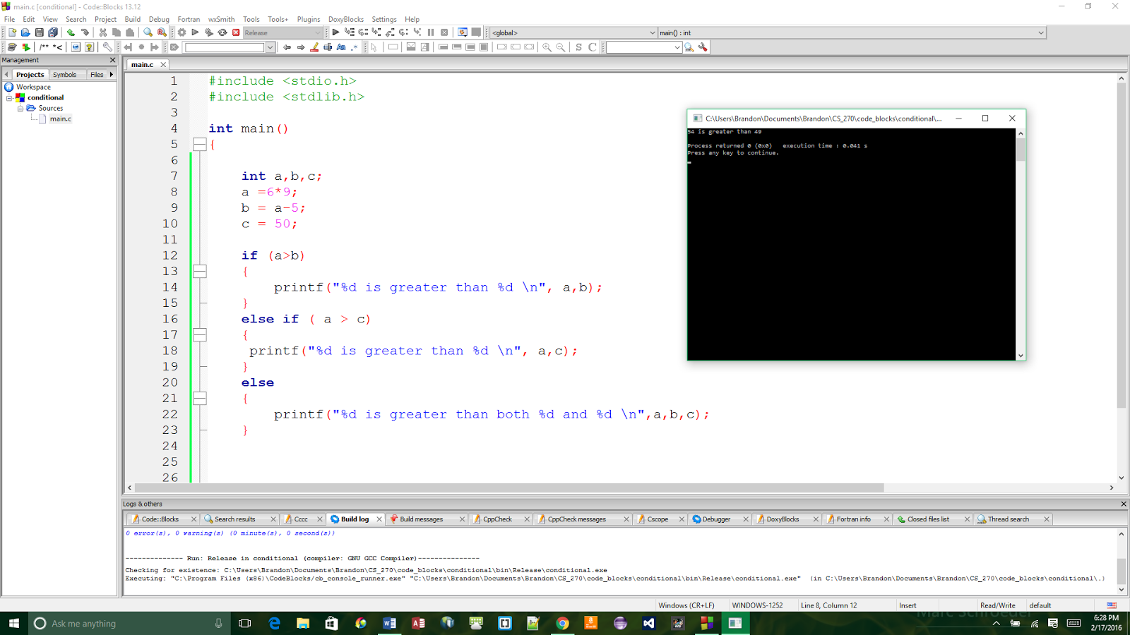 Program with C!: Conditional Statements