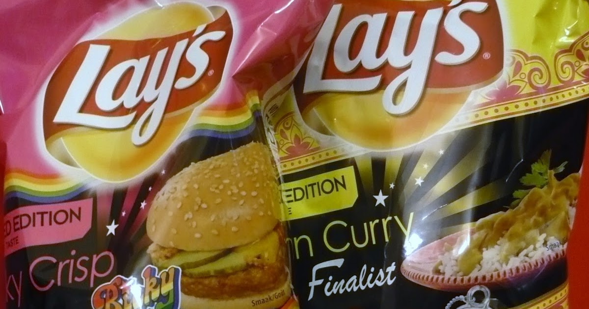 Krinkle Cut Potato Chips Lays Curry Chips