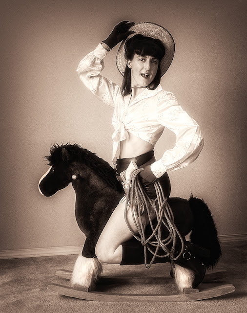 Cow girl pin up.