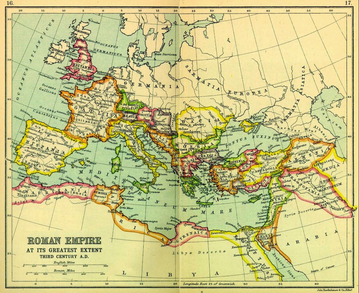 Map The Roman Empire at its greatest extent