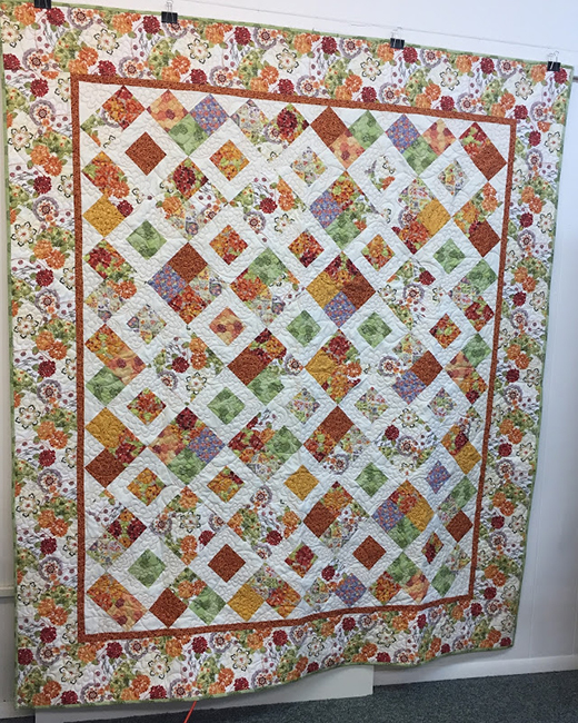 Ajisai Quilt Made by Marcia of Always in Stitches at Ben's, The Pattern designed by Jason Yenter of In the Beginning Fabrics