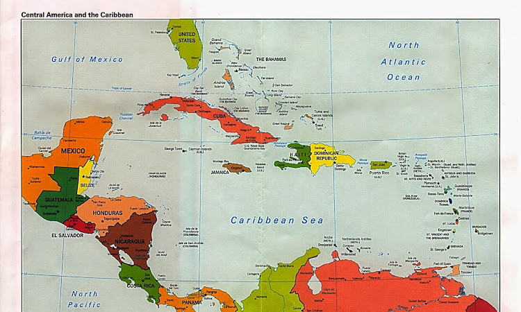 Where Is Central America Located On The World Map United States Map Central America Map Political 
