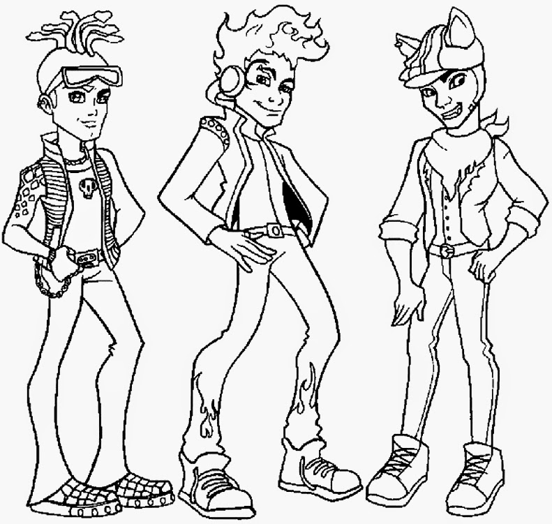 monster high boys coloring pages - photo #5