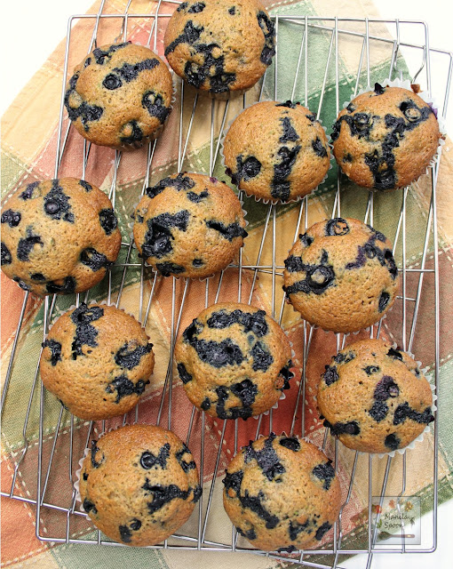 Bursting with flavor from juicy blueberries and loaded with zucchini too these moist and scrumptious muffins are perfectly wholesome and great as snack or breakfast for the whole family!