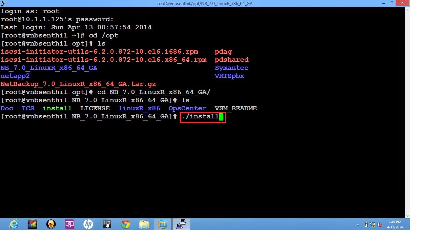 Remote Infrastructure Management Netbackup Installation Steps on Linux