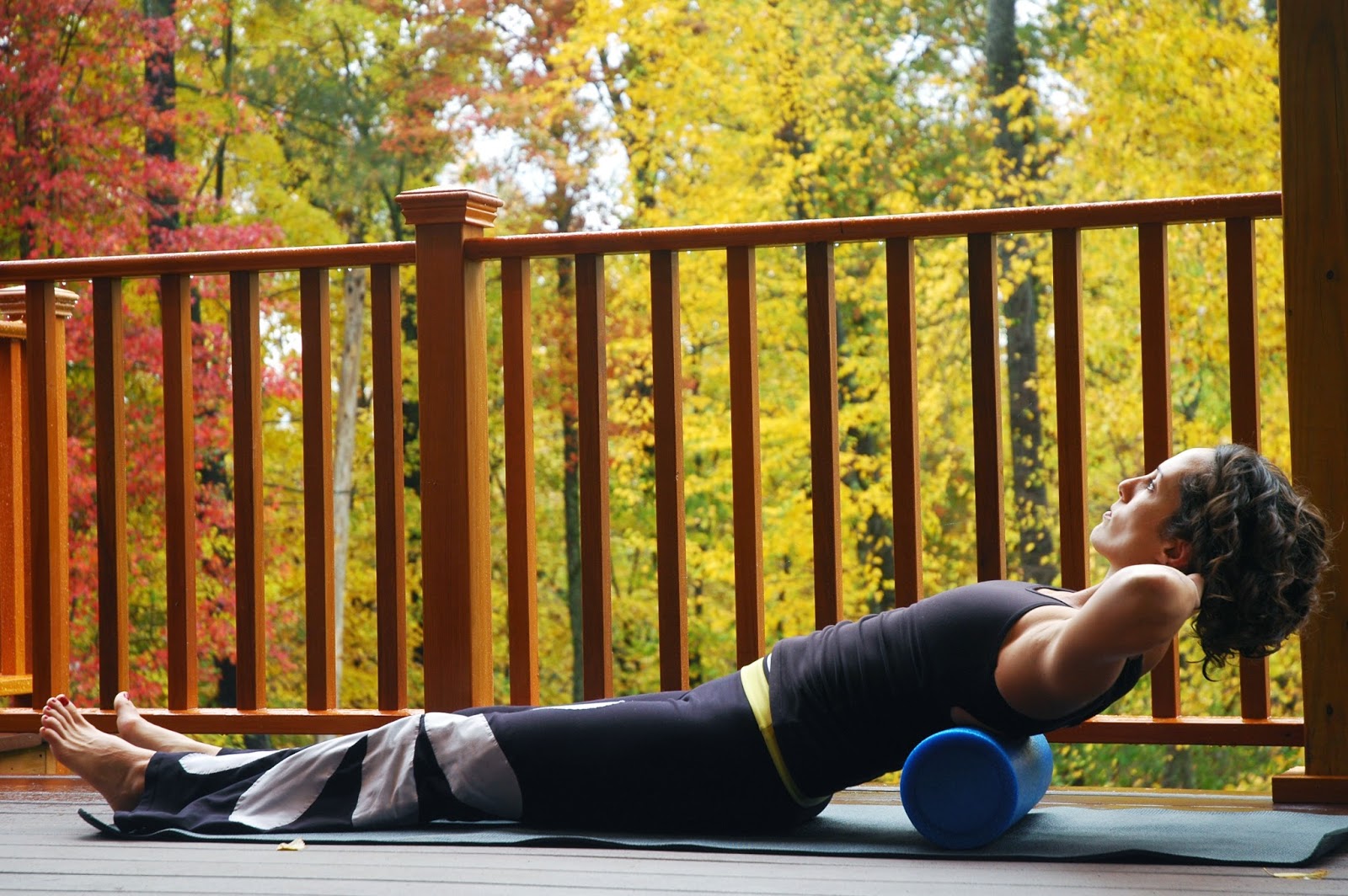 Yoga Human Supported Fish Foam Roller Variation