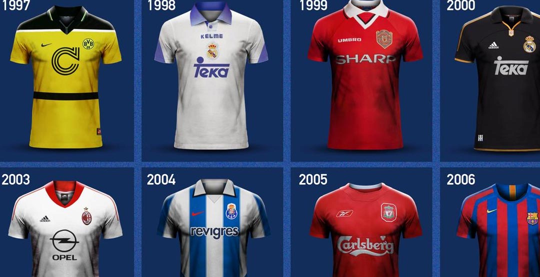 Classic kits and Champions League strips - the Manchester brand