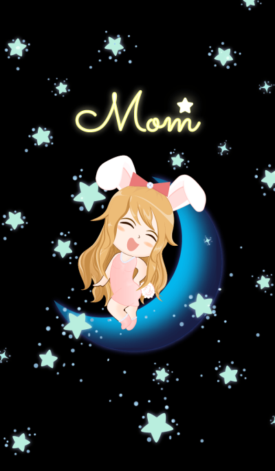 Mom - Bunny girl on Blue Moon