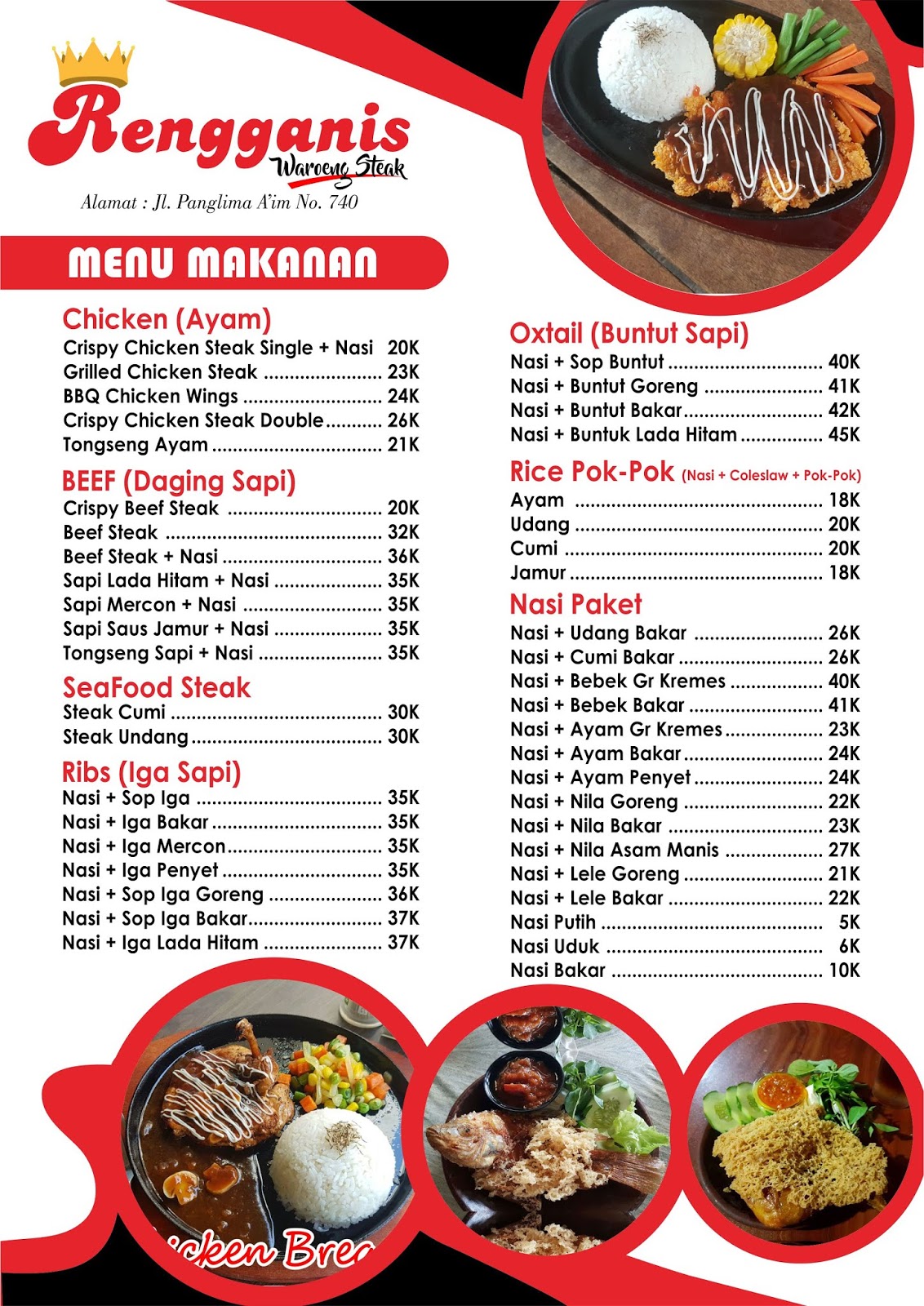 Desain Menu Makanan Restoran Kreatif - Riza Corel