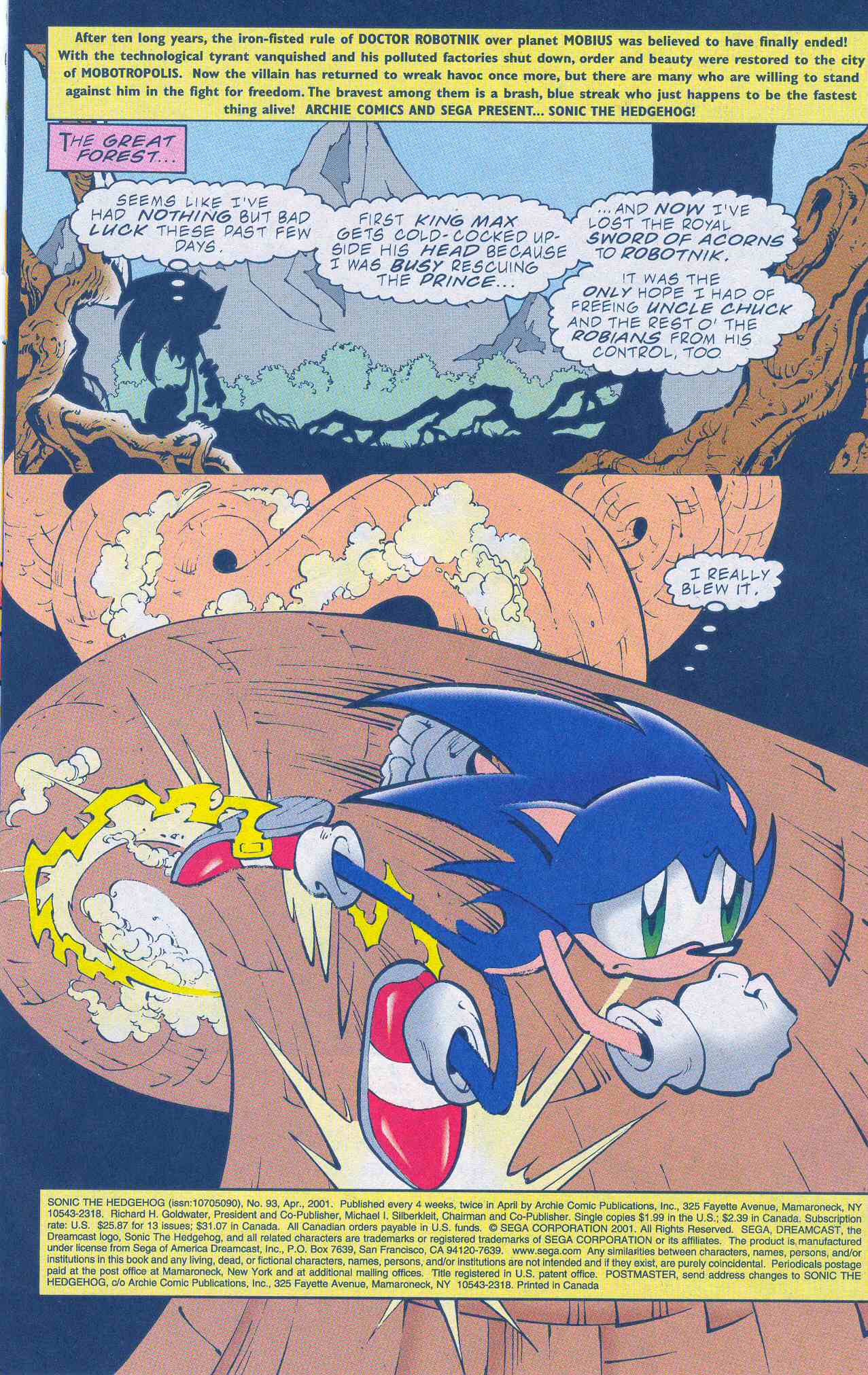 Read online Sonic The Hedgehog comic -  Issue #93 - 2