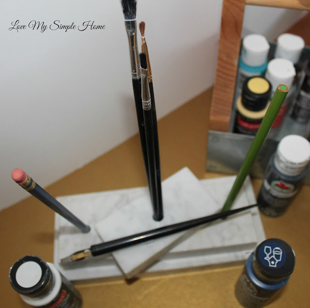 Repurpose Trophies Into Marble Pen Holders love my simple home