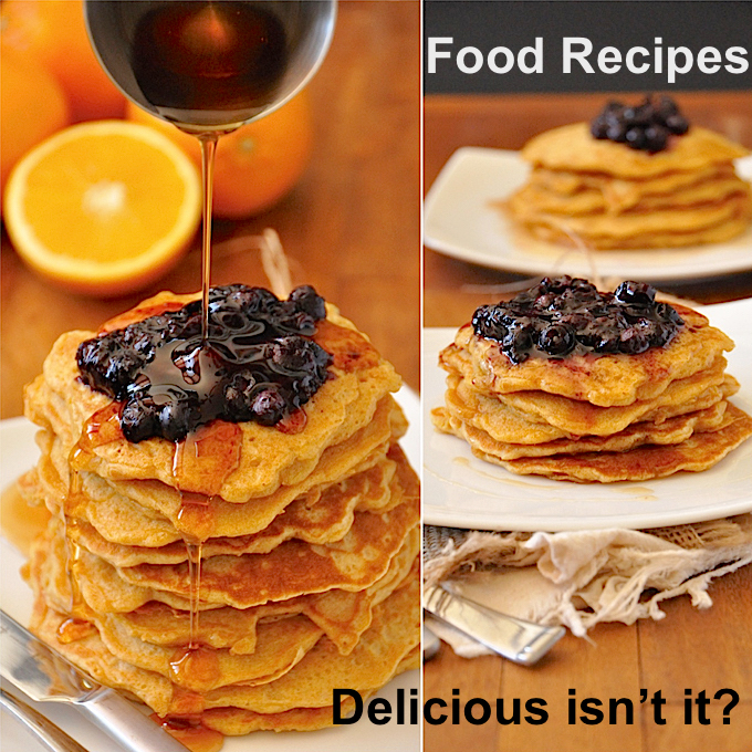 Oat Flour Griddle Cakes With BLUEBERRY SAUCE