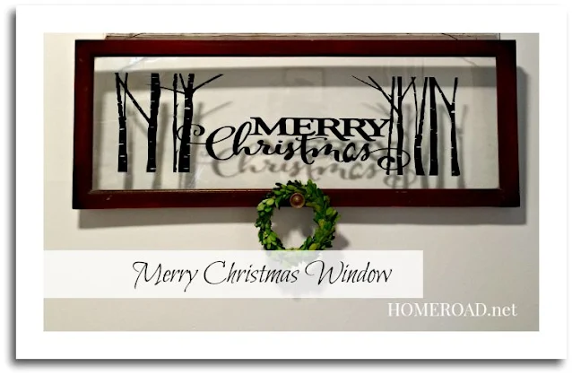 Merry Christmas Decorative Window with decorative border and overlay