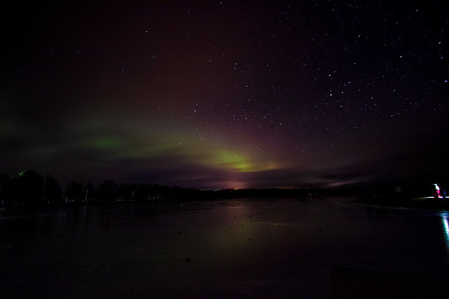 Aurora boreale vicino all'Apukka resort-Rovaniemi