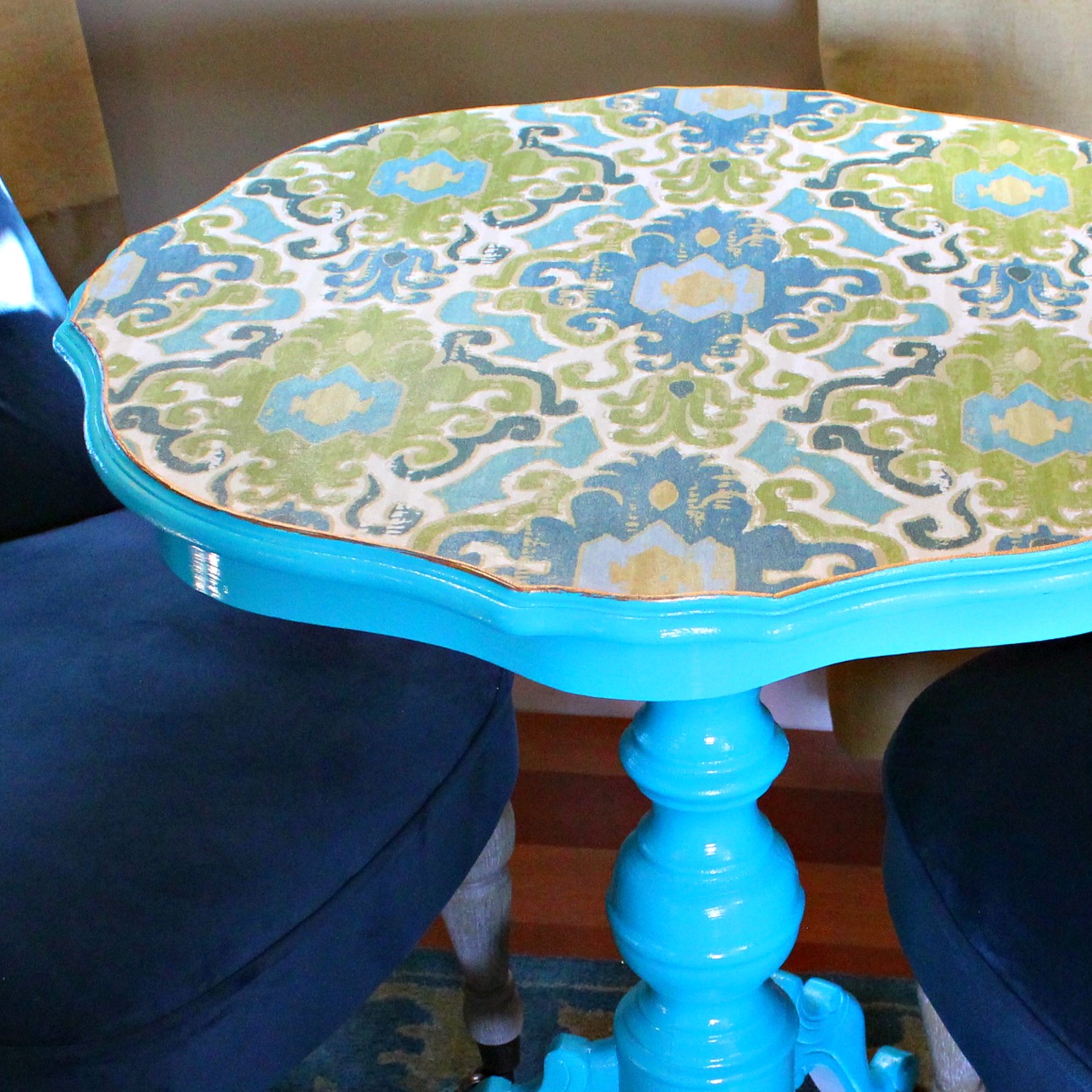 Mark Montano Decoupaged Fabric Table Makeover