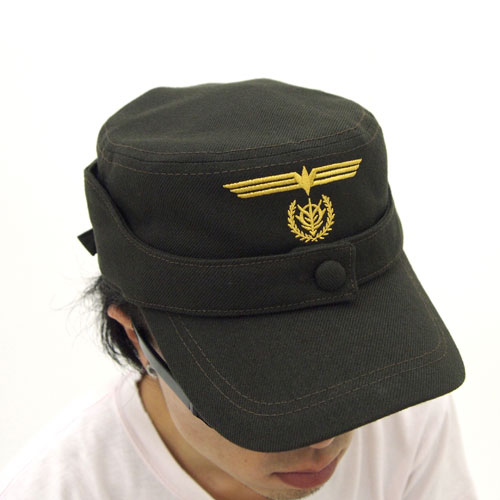 GUNDAM GUY: Mobile Suit Gundam - ZEON Embroidered Military Cap [Brown]