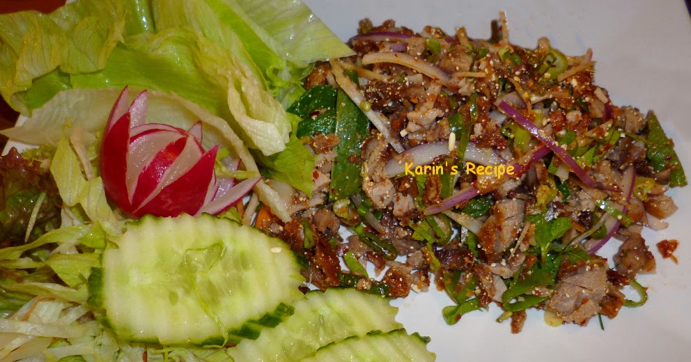 Karin's Recipe Larb Ped (Ground Duck Meat SaladLaos/Thai Duck Larb)
