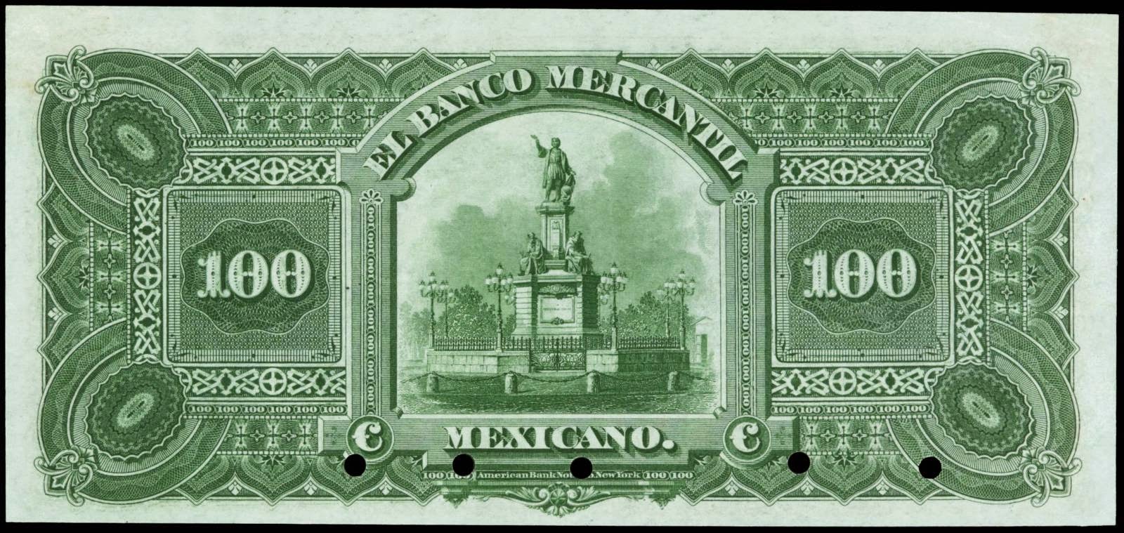 mexico-100-pesos-banknote-1882-banco-mercantil-mexicano-world-banknotes
