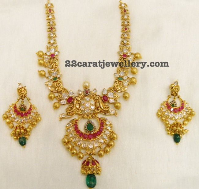 91 Grams Pachi Peacock Set - Jewellery Designs