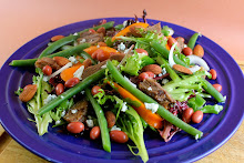 Prime Rib Blue Cheese and Almond Salad with Tamari Balsamic Vinaigrette