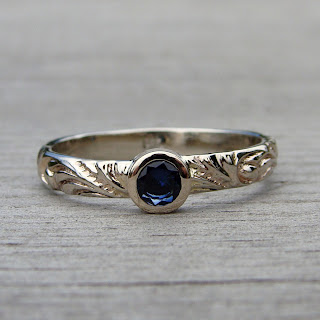 delicate sapphire ring