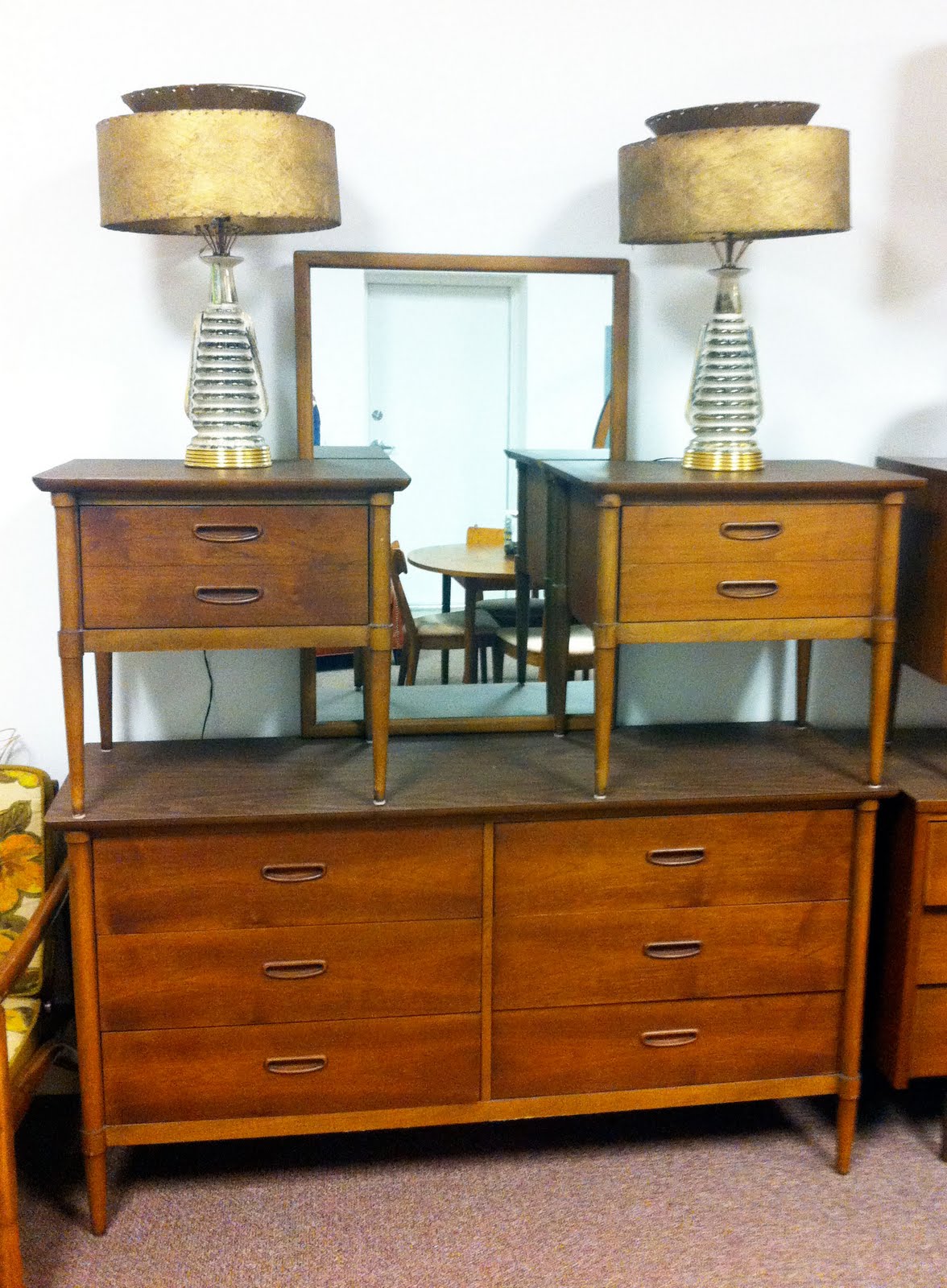junk2funk MidCentury Modern Lane Furniture Dresser and Nightstands