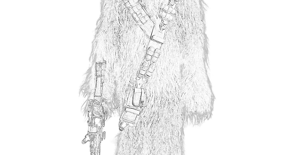 Chewbacca - Star Wars Solo Alphabet Coloring - The Star Wars Mom