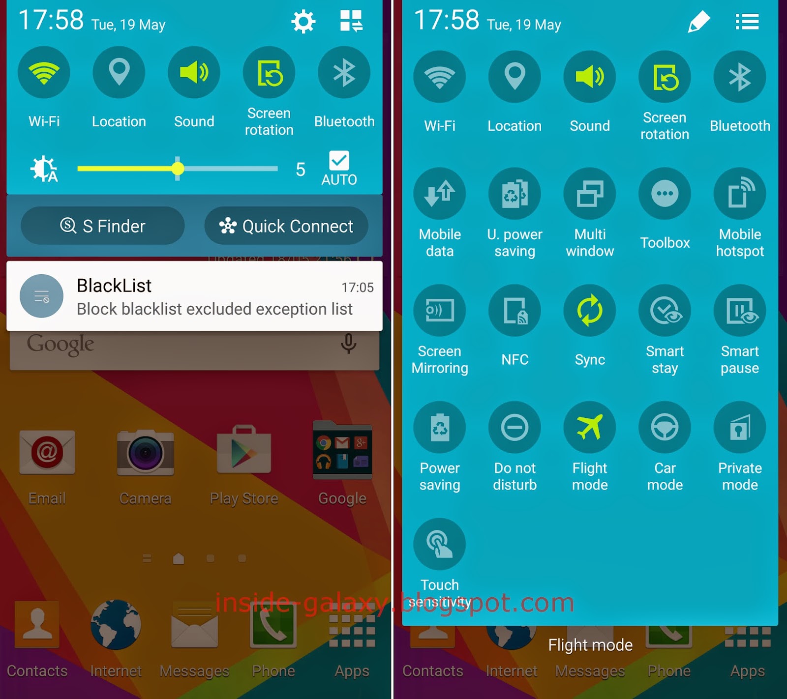 Inside Galaxy Samsung Galaxy S5 How To Use Quick Settings Panel In