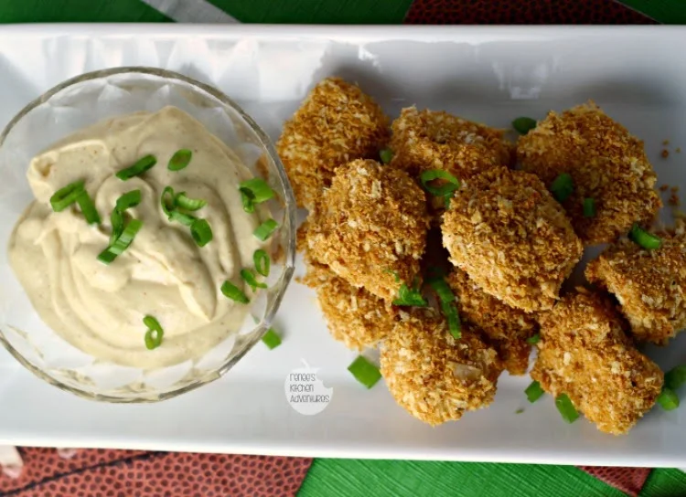 Sweet n' Crunchy Chicken Nuggets w/Spicy Mustard Dip | Renee's Kitchen Adventures Baked not fried! 