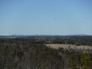 View from Old Norway Drive Hill above Millbrook Falls in Bar Harbor, Maine