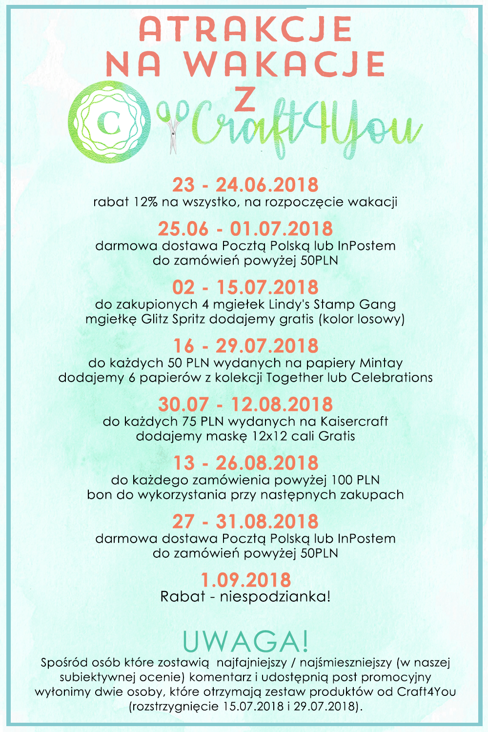 Craft4You Blog sklepu z materiałami do scrapbooking ATRAKCJE NA