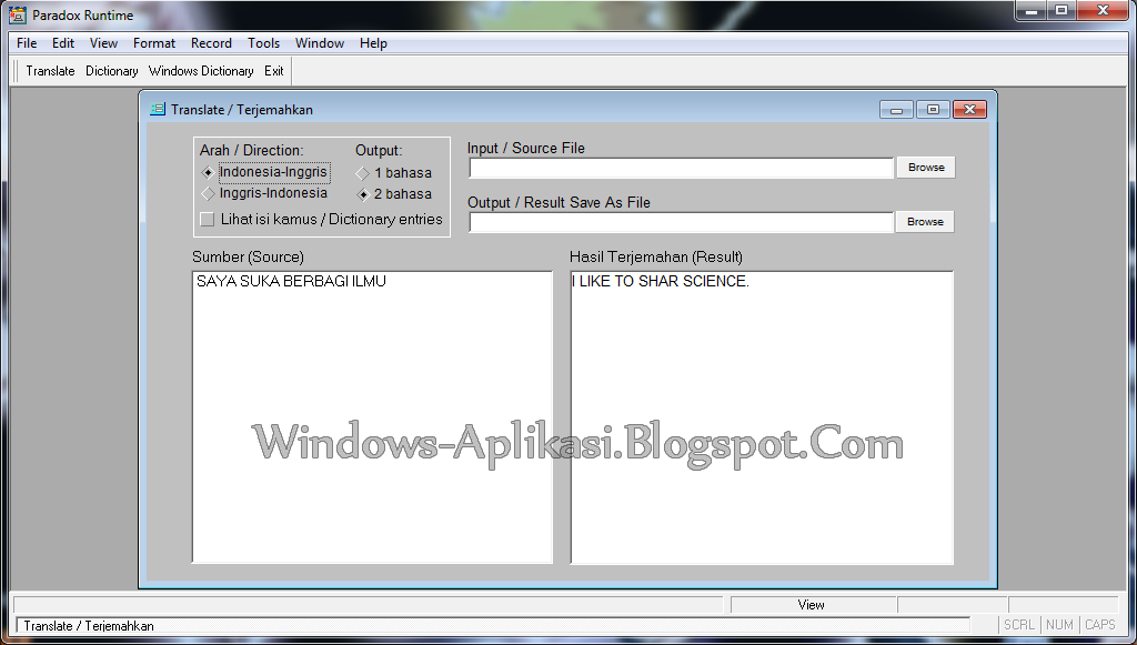 Windows Aplikasi Transtool