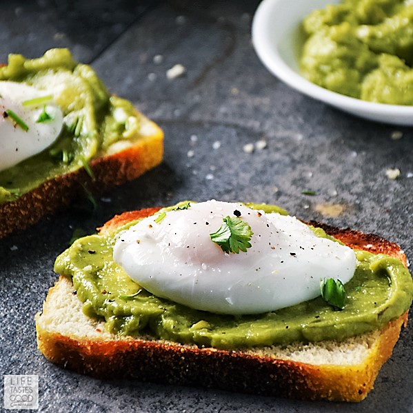 Poached Egg on Toast | by Life Tastes Good is a healthy breakfast full of protein to keep you going all morning long! Oh, and it just so happens to be easy to make and delicious too! Learn how to make perfectly poached eggs. You'll be surprised at how easy it is! #LTGrecipes