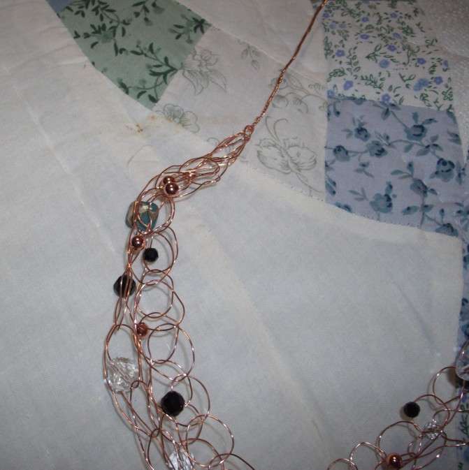 Ravings of a Mad Crafter Crochet Wire Necklace Tutorial II