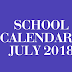 SCHOOL CALENDAR | JULY 2018