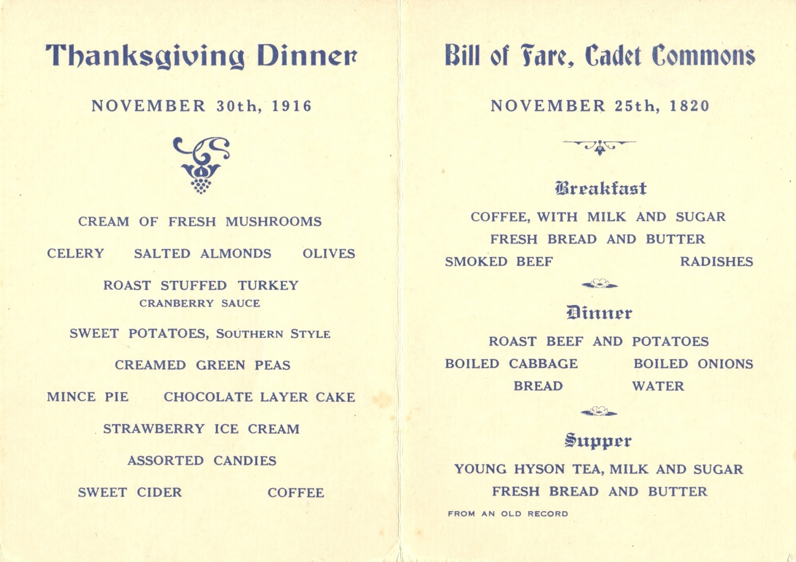 The American Menu The Class of 1888