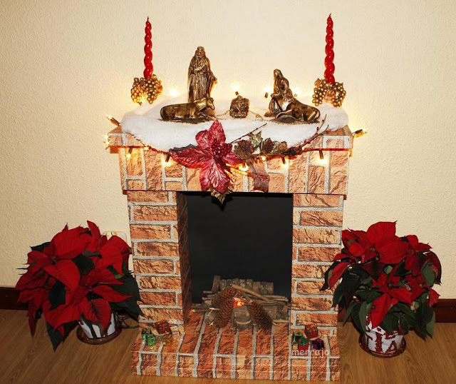 Manualidades merrajo & yoli: Chimenea de Navidad con reciclados.
