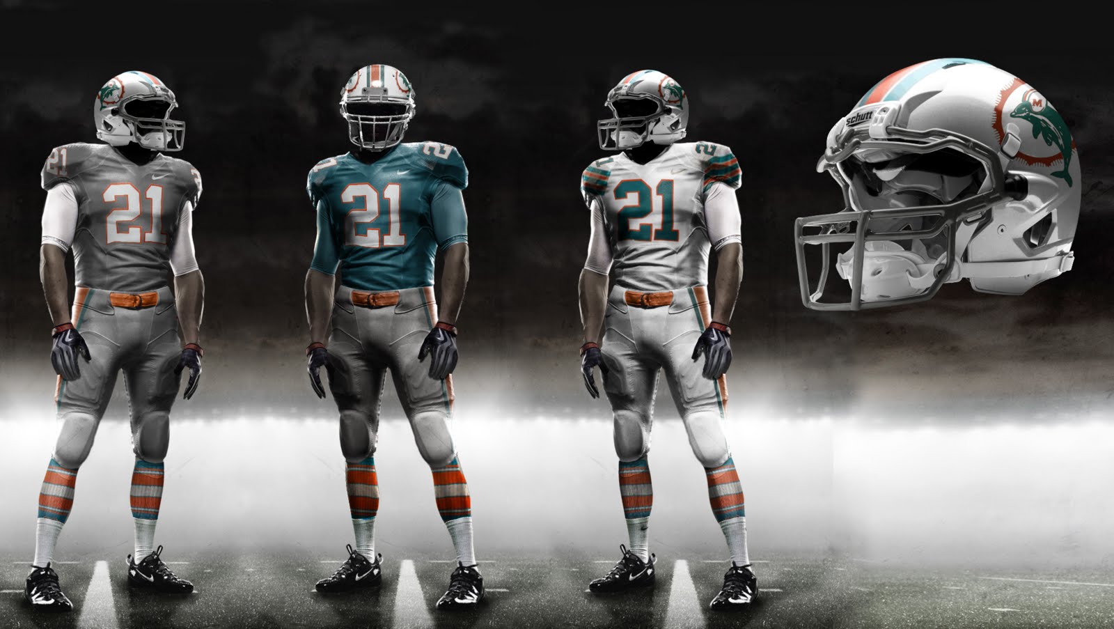 First Down Miami Dolphins Unveil New Nike Uniforms