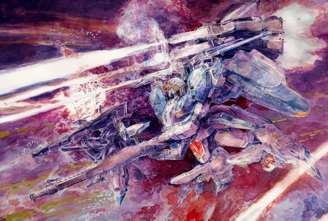 Gundam Watercolor Art Wallpaper images.