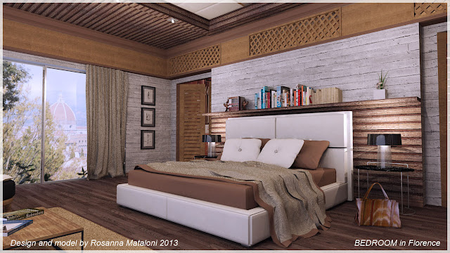 sketchup model double bed #7 podium render #1 