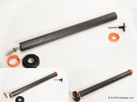 Triopo 28mm CF long center column (50mm top - orange rubber rings) parts assembly sequence