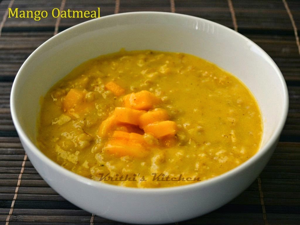 Krithi's Kitchen Creamy Mango Oatmeal Baby & Toddler Food Ideas
